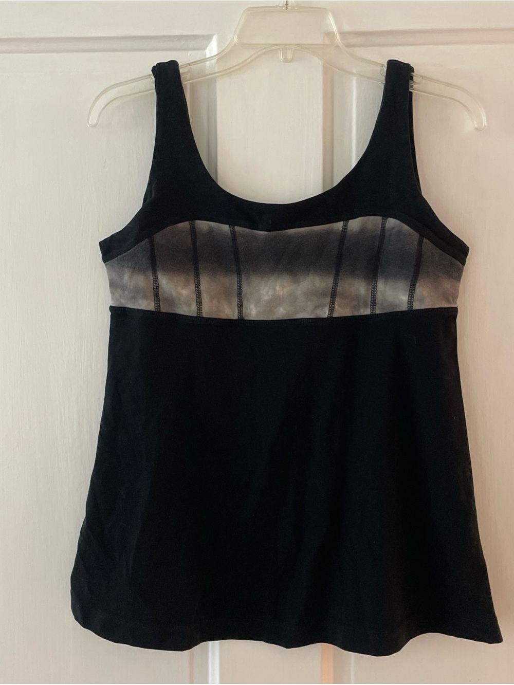Ideology Black Athletic Tank Top Mesh Tie Dye Panel M